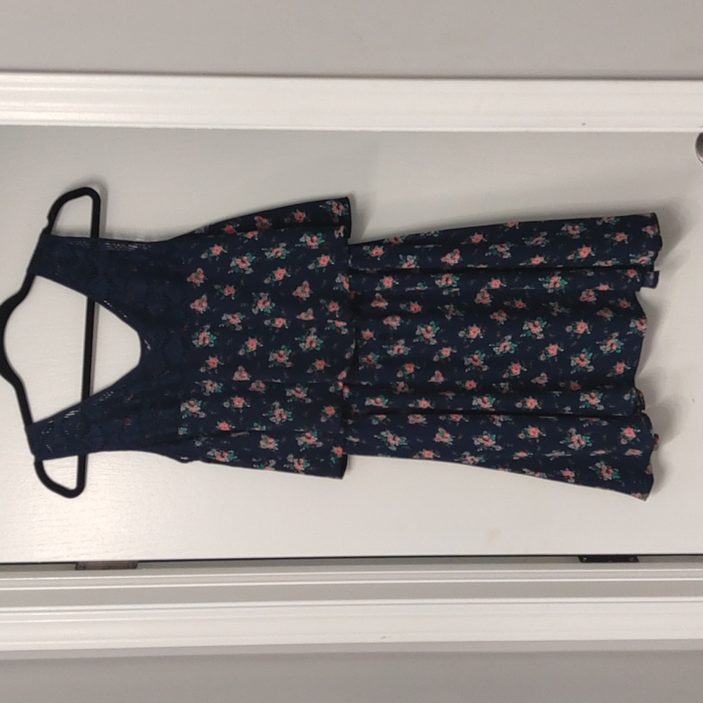 Blue floral dress